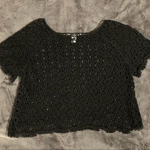 Forever 21 Black Crochet Top